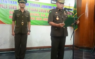 PELANTIKAN DAN SERAH TERIMA JABATAN KEPALA SEKSI TINDAK PIDANA UMUM KEJAKSAAN NEGERI NGAWI