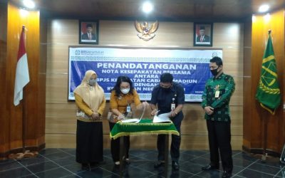 PENANDATANGANAN KESEPAKATAN BERSAMA/ MEMORANDUM OF UNDERSTANDING (MoU) ANTARA KEJAKSAAN NEGERI NGAWI DENGAN BADAN PENYELENGGARA JAMINAN SOSIAL  (BPJS) KESEHATAN CABANG MADIUN TAHUN ANGGARAN 2020