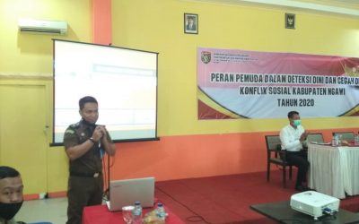 Pelaksanaan Sosialisasi Kegiatan “Peran Pemuda dalam Deteksi Dini dan Cegah Dini Konflik Sosial Kabupaten Ngawi”