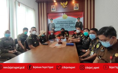 Kunjungan Kerja Virtual Jaksa Agung Republik Indonesia Beserta Jajaran dalam rangka Evaluasi Kinerja