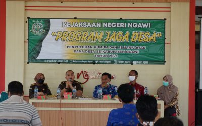 “PROGRAM JAGA DESA ” PENYULUHAN HUKUM DAN PEMANFAATAN DANA DESA SE-KABUPATEN NGAWI TAHUN 2021 OLEH KEJAKSAAN NEGERI NGAWI