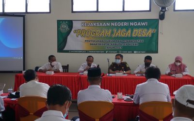 “PROGRAM JAGA DESA ” PENYULUHAN  HUKUM DAN PEMANFAATAN DANA DESA SE-KABUPATEN NGAWI TAHUN 2021 OLEH KEJAKSAAN NEGERI NGAWI