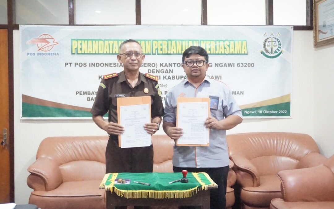 MOU ANTARA KEJAKSAAN NEGERI NGAWI DAN KANTOR POS NGAWI 63200