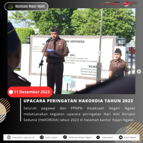 UPACARA PERINGATAN HARI ANTI KORUPSI SEDUNIA (HAKORDIA) TAHUN 2023 ...