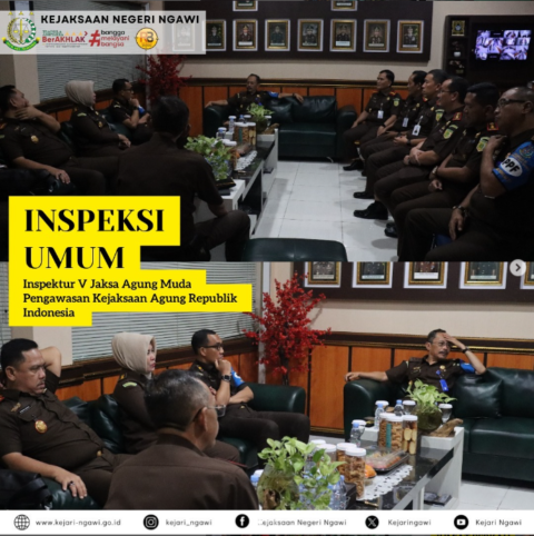 INSPEKSI UMUM OLEH INSPEKTUR V JAKSA AGUNG MUDA PENGAWASAN KEJAKSAAN ...