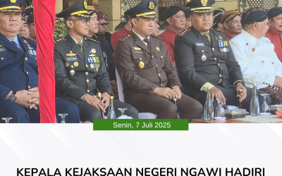 Kepala Kejaksaan Negeri Ngawi Hadiri Upacara Peringatan Hari Jadi Ke-667 Kabupaten Ngawi